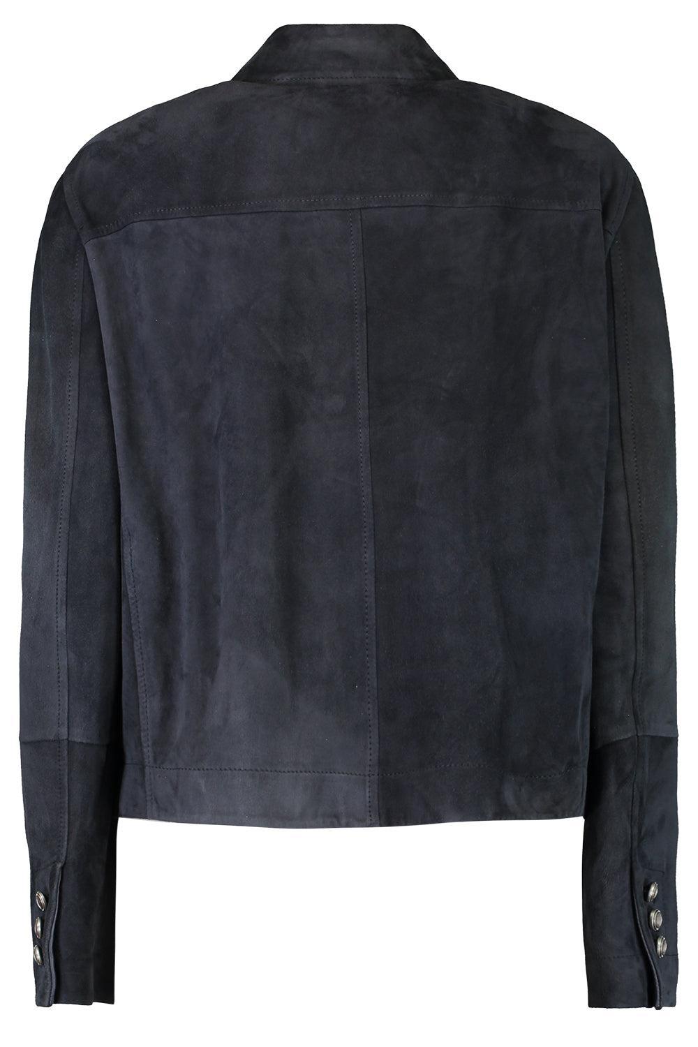 Short Double Breasted Jacket-BLUE-38-CLOTHINGJACKETLEATHER-BRUNELLO CUCINELLI
