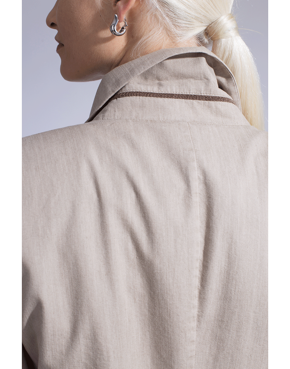 BRUNELLO CUCINELLI-Cotton Horn Button Gab Jacket-