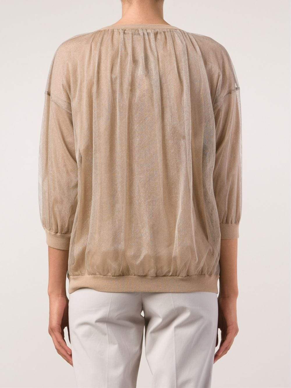 BRUNELLO CUCINELLI-Tulle Bomber-