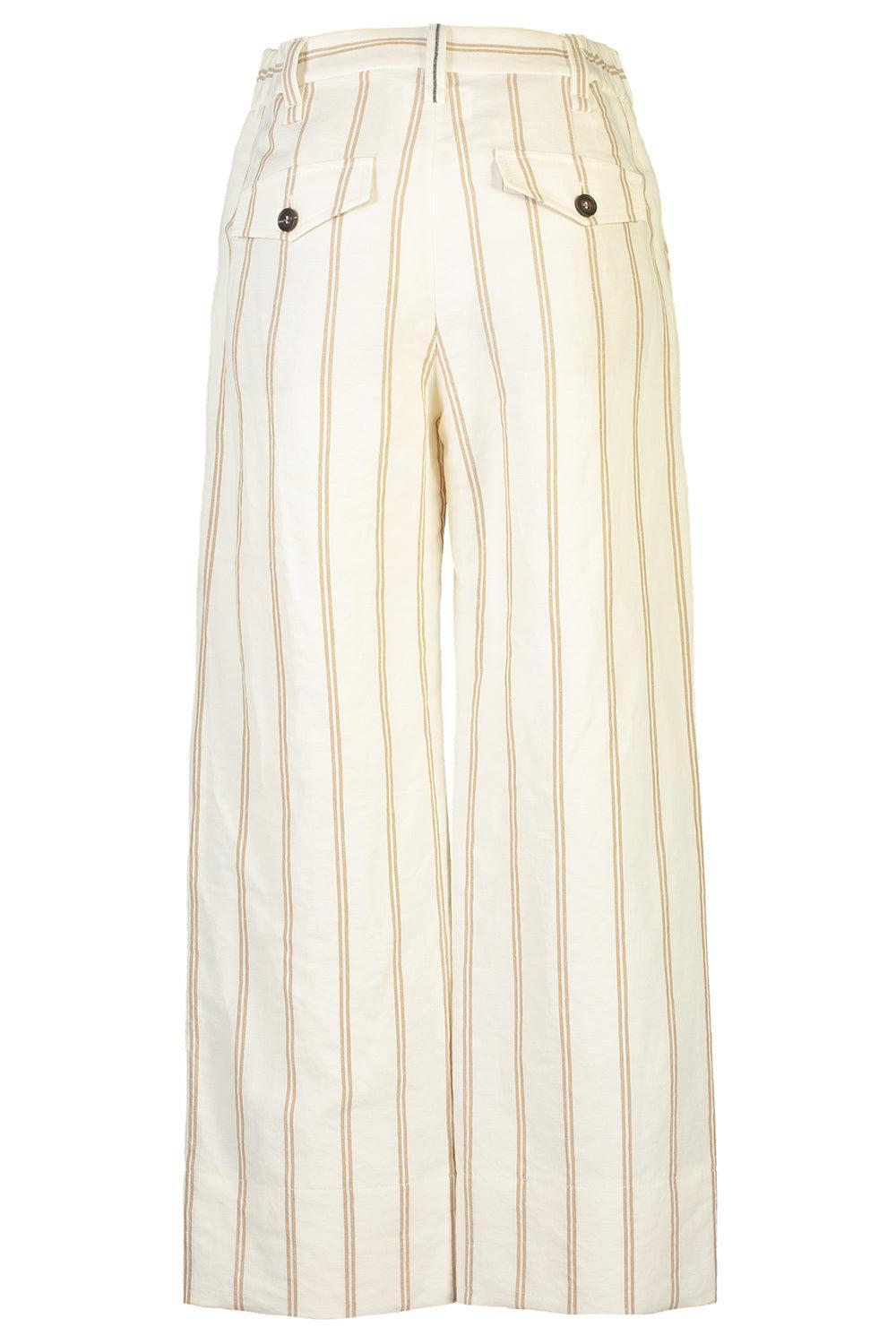 Regimental Stripe Cropped Trousers-DENIM-38-CLOTHINGPANTCROPPED-BRUNELLO CUCINELLI