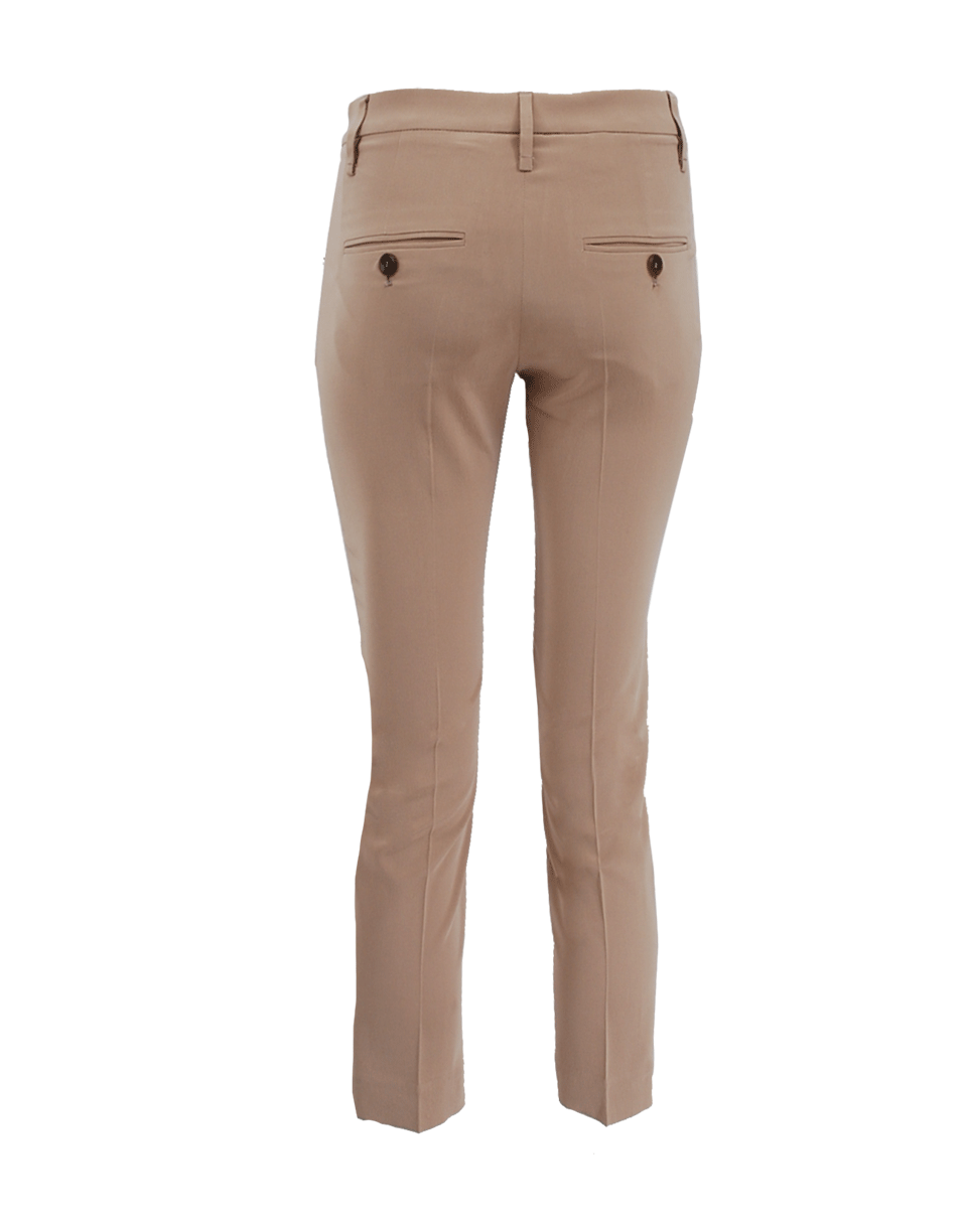 BRUNELLO CUCINELLI-Silk Trouser with Monili Trim-