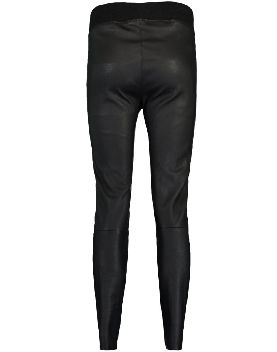 BRUNELLO CUCINELLI-Cashmere Waist Leather Legging-