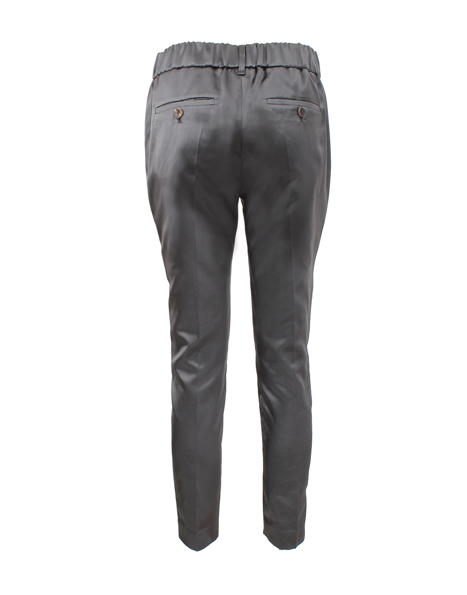 BRUNELLO CUCINELLI-Satin Elastic Waist Pant-