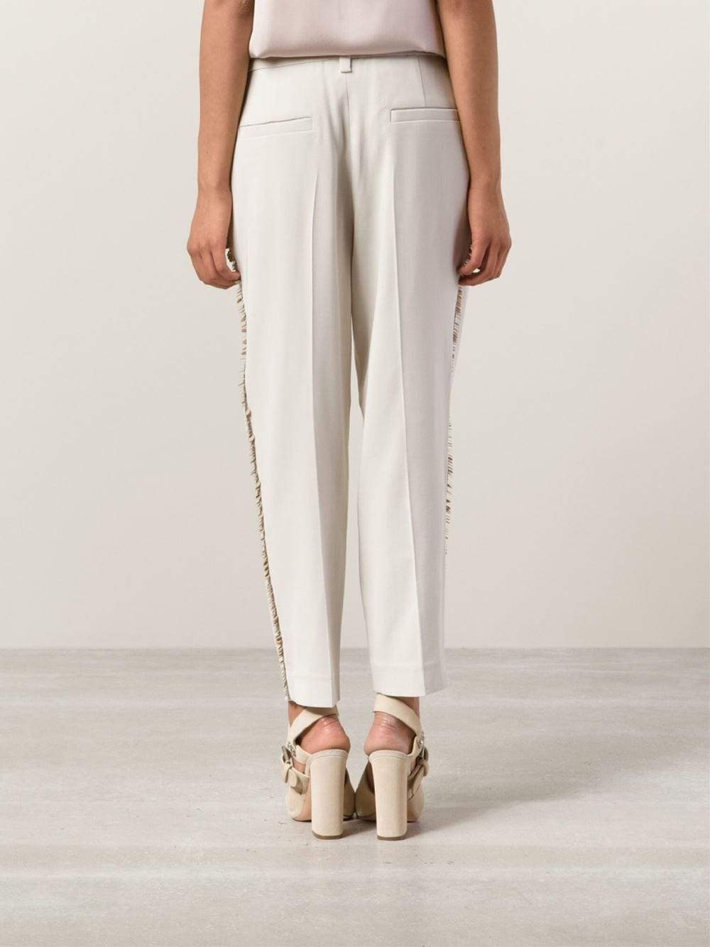 BRUNELLO CUCINELLI-Paillette Seam Wool Pant-