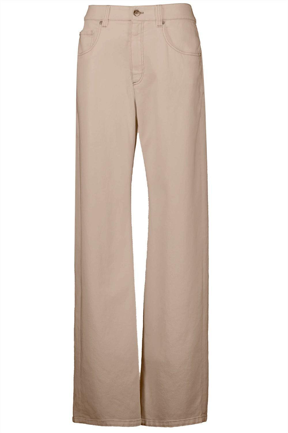 BRUNELLO CUCINELLI-Comfort Trousers - Coffee Cream-