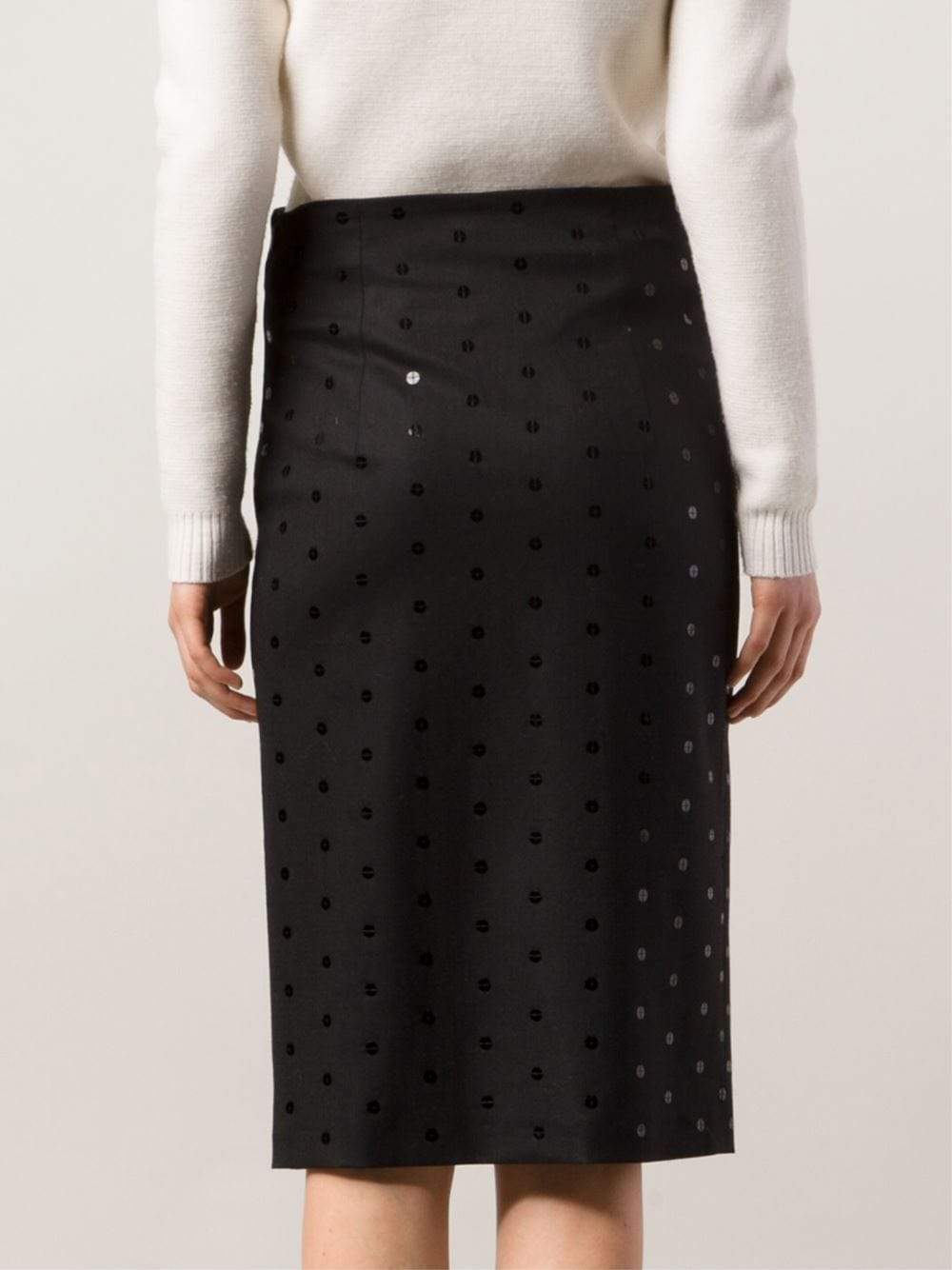 BRUNELLO CUCINELLI-Paillette Pencil Skirt-BLACK