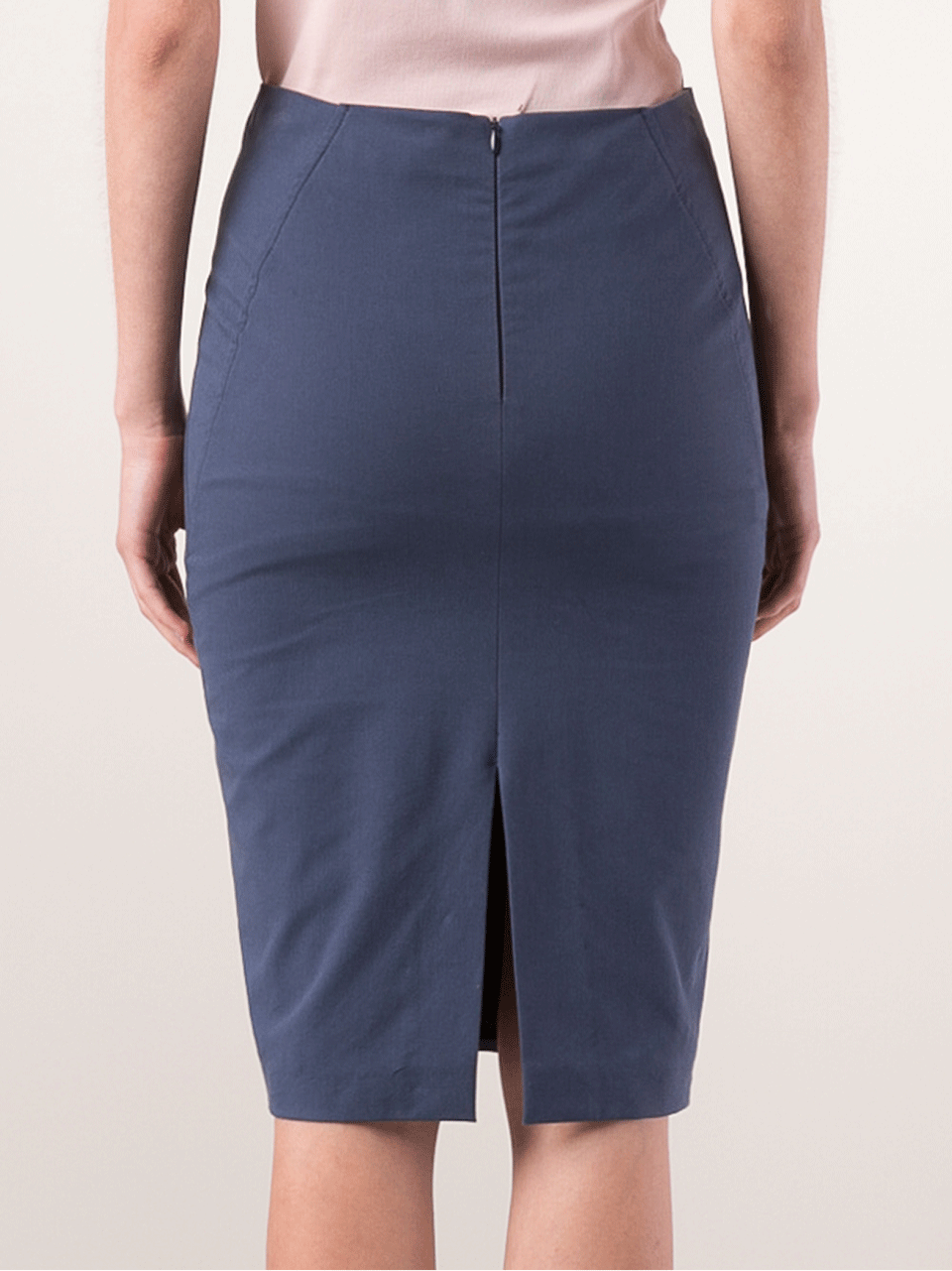 BRUNELLO CUCINELLI-Cotton Stretch Pencil Skirt-