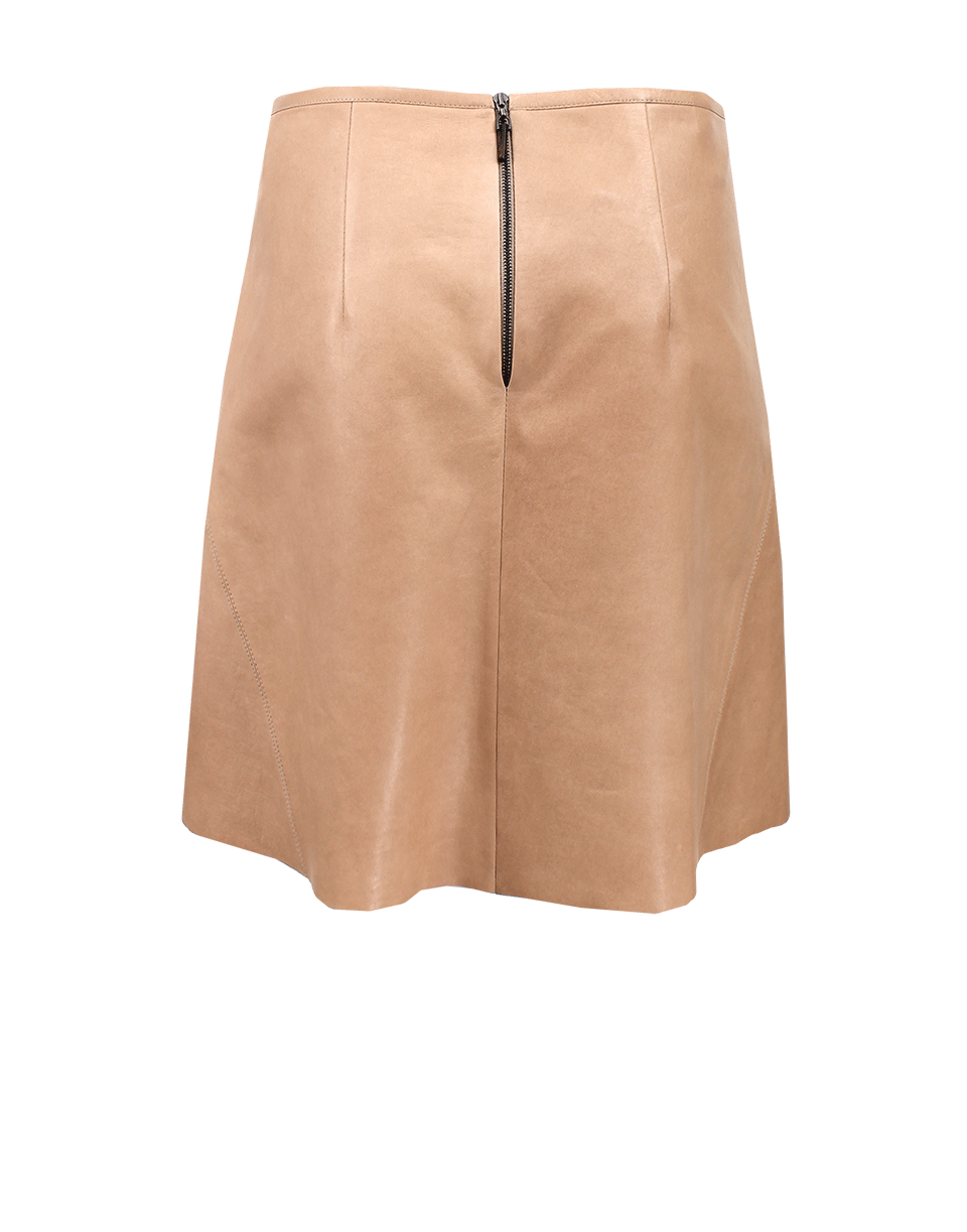 BRUNELLO CUCINELLI-Leather Flirt Skirt-