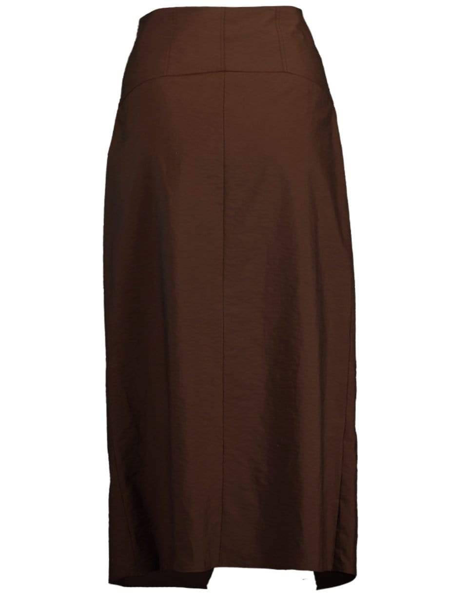 BRUNELLO CUCINELLI-Twist Front Crinkle Layered Skirt-