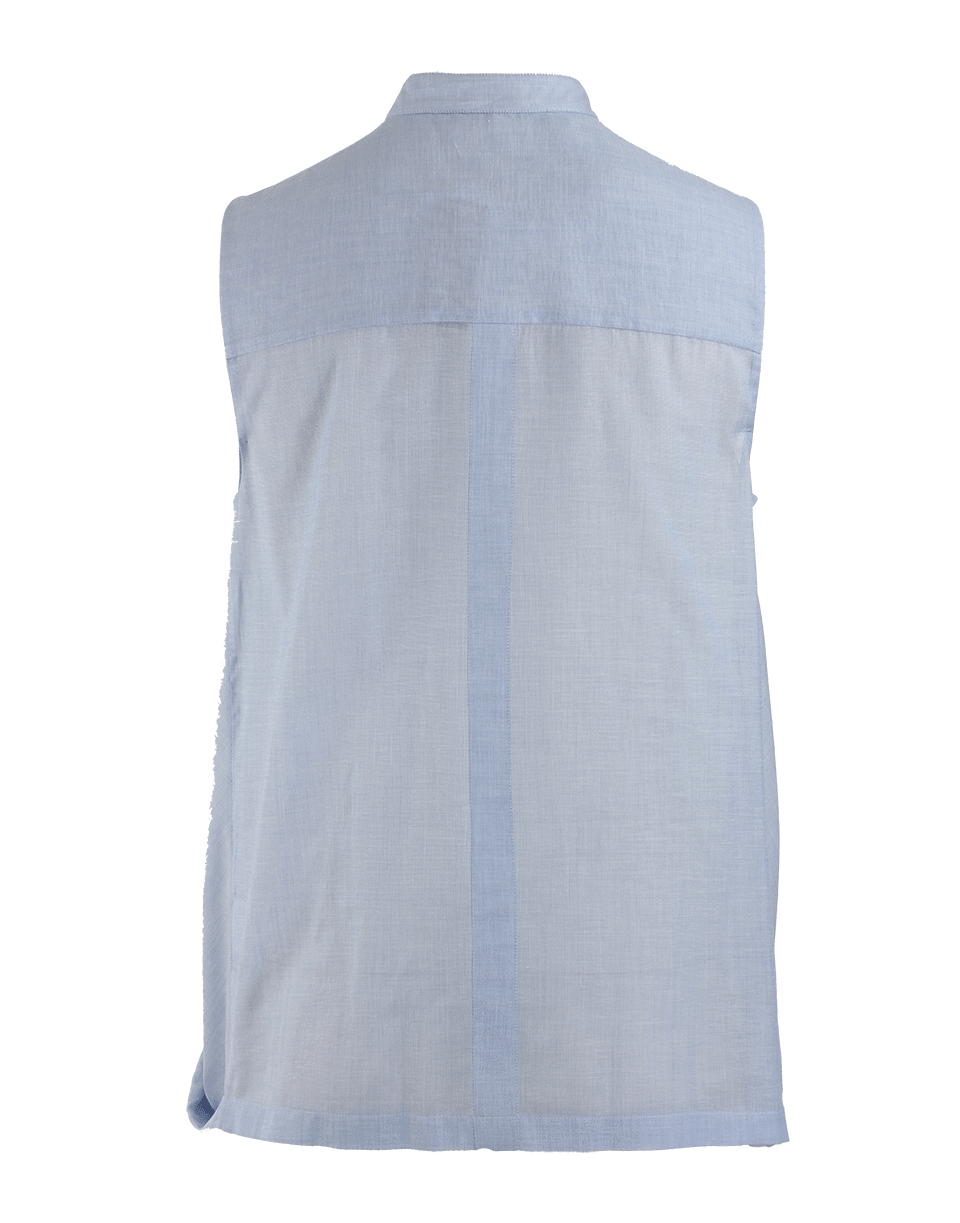 BRUNELLO CUCINELLI-Sleeveless Voile Twist Blouse-