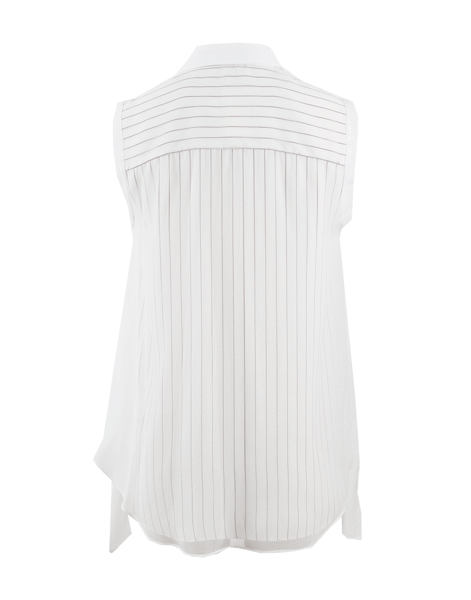 BRUNELLO CUCINELLI-Striped Layered Chiffon Top-