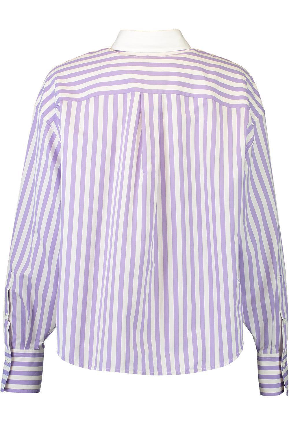 Striped Logo Shirt - Panama Lilac-PANMLILA-XS-CLOTHINGTOPBLOUSE-BRUNELLO CUCINELLI