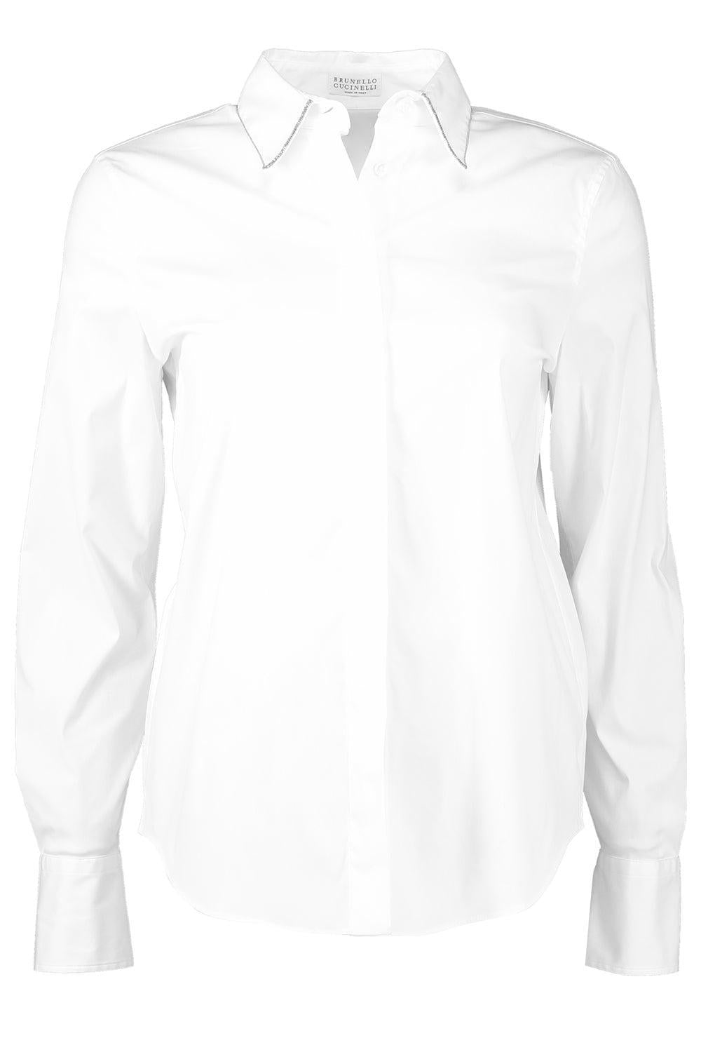 Brunello Cucinelli Monili-chain Poplin Women Shirt Brunello Cucinelli Monili-chain Poplin Women Shirt