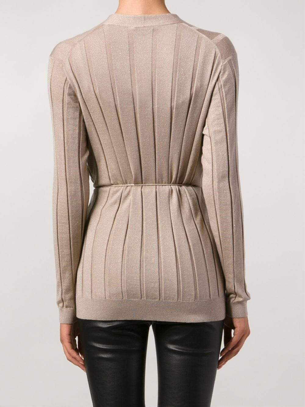 BRUNELLO CUCINELLI-Ribbed Cardigan With Belt-