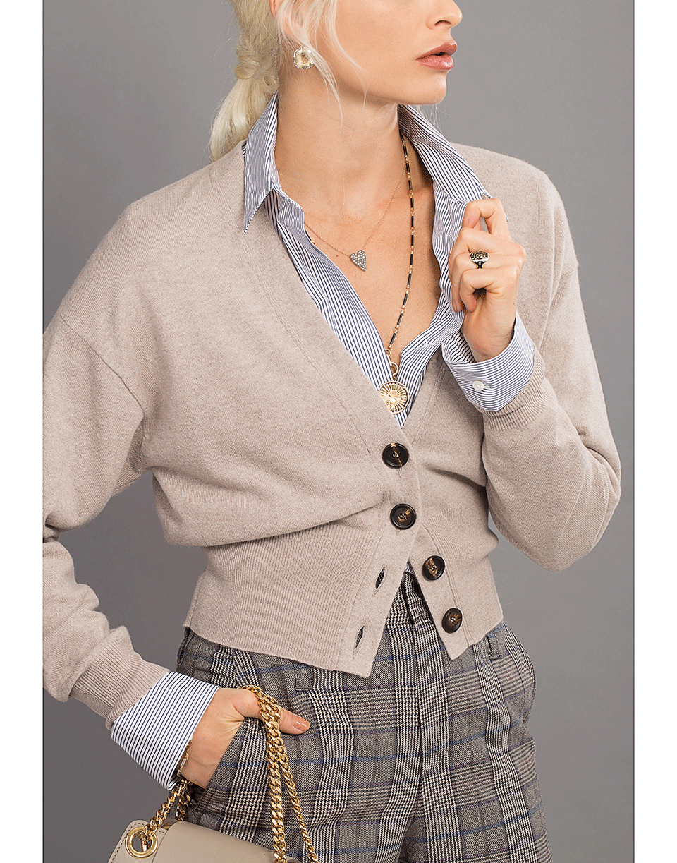 BRUNELLO CUCINELLI-V-Neck Button Cardigan-