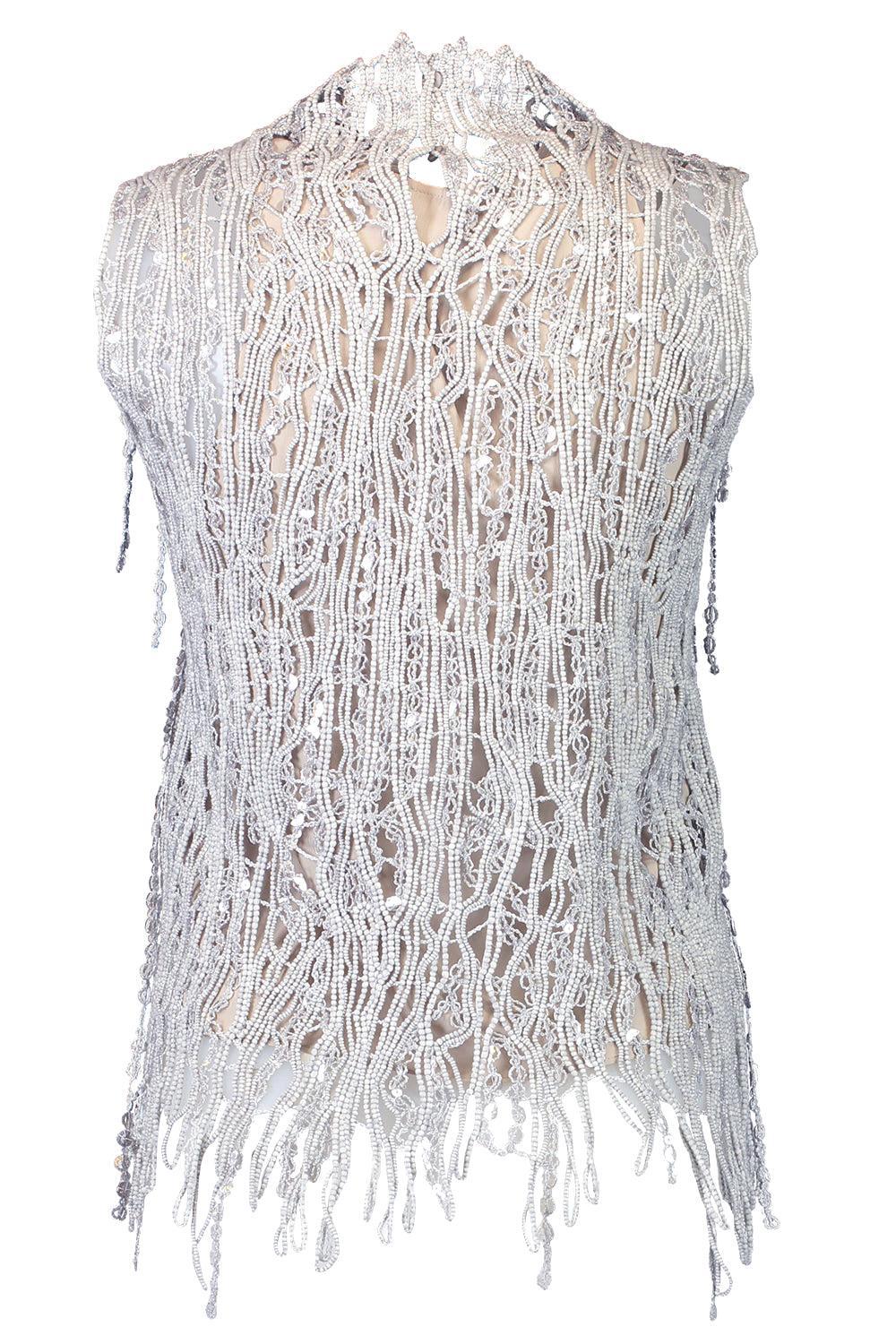 Waterfall Tank-LT GREY-S-CLOTHINGTOPKNITS-BRUNELLO CUCINELLI