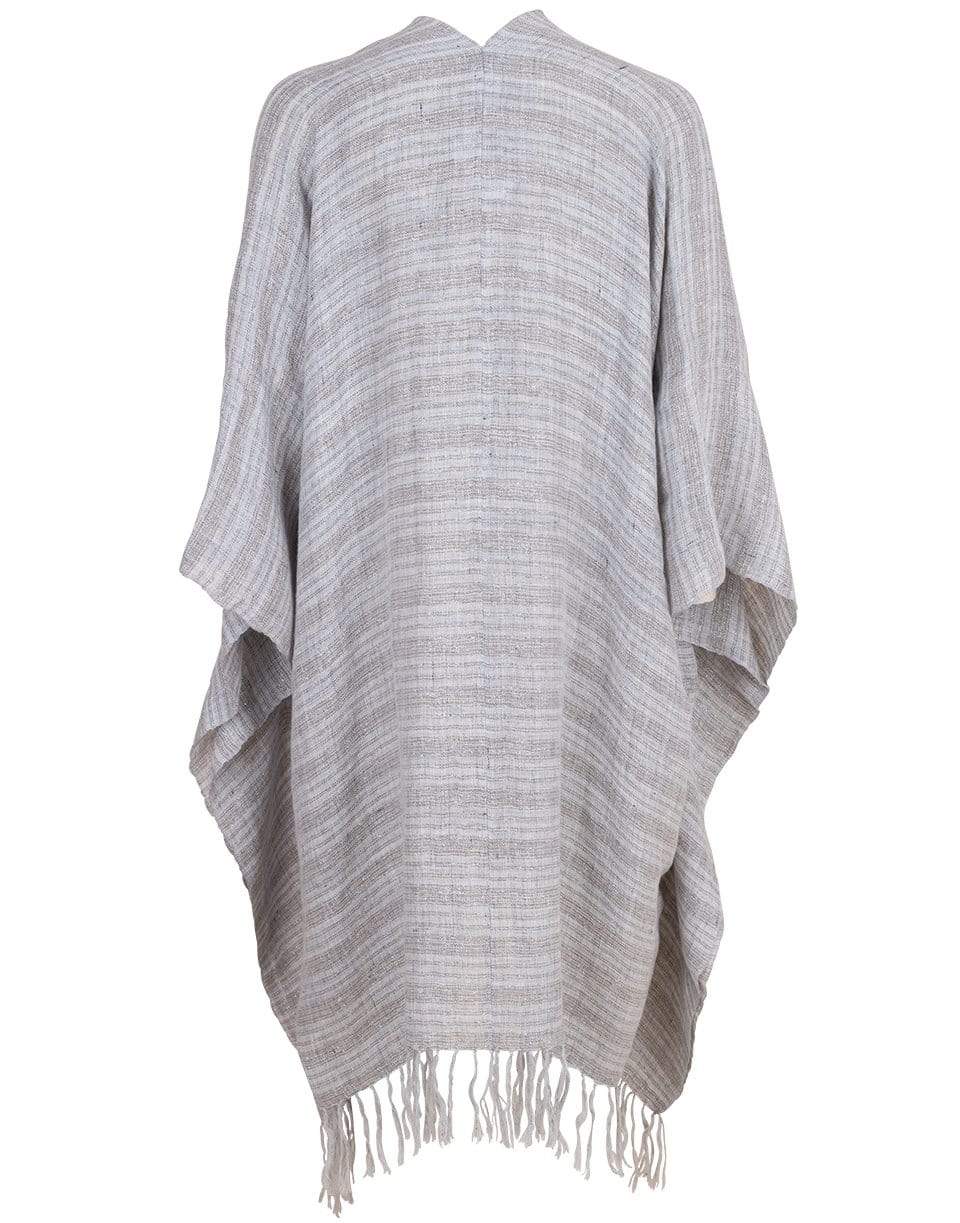 BRUNELLO CUCINELLI-Plaid Open Shawl-PRL/GRY