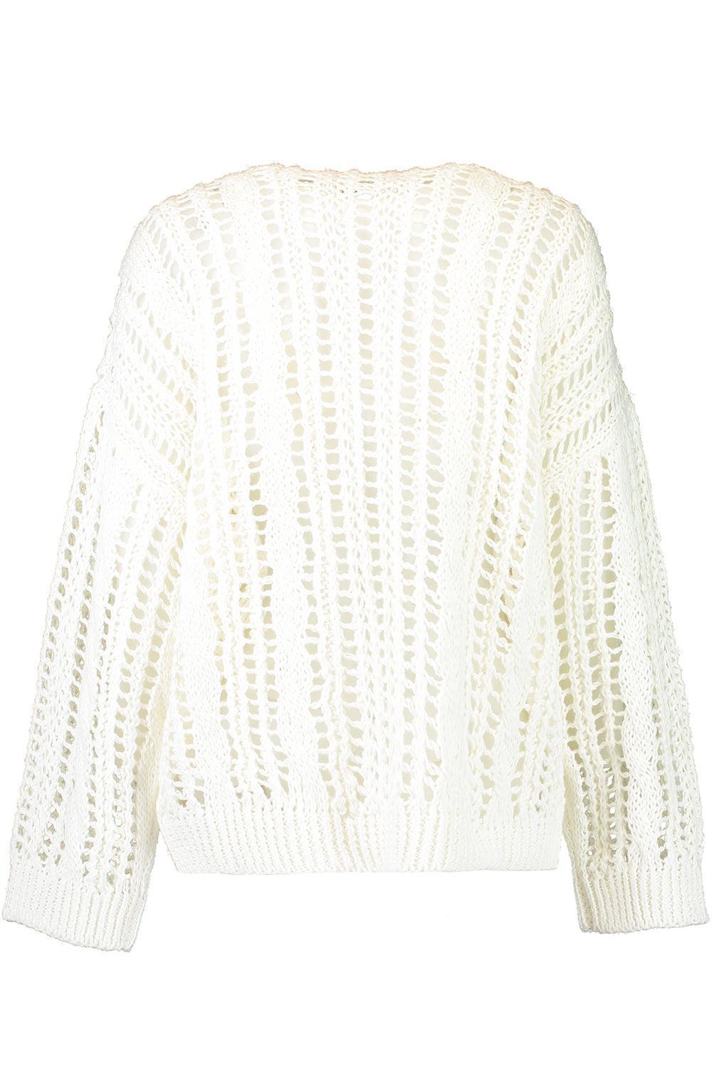 Open Knit Crewneck-WHITE-XS-CLOTHINGTOPKNITS-BRUNELLO CUCINELLI