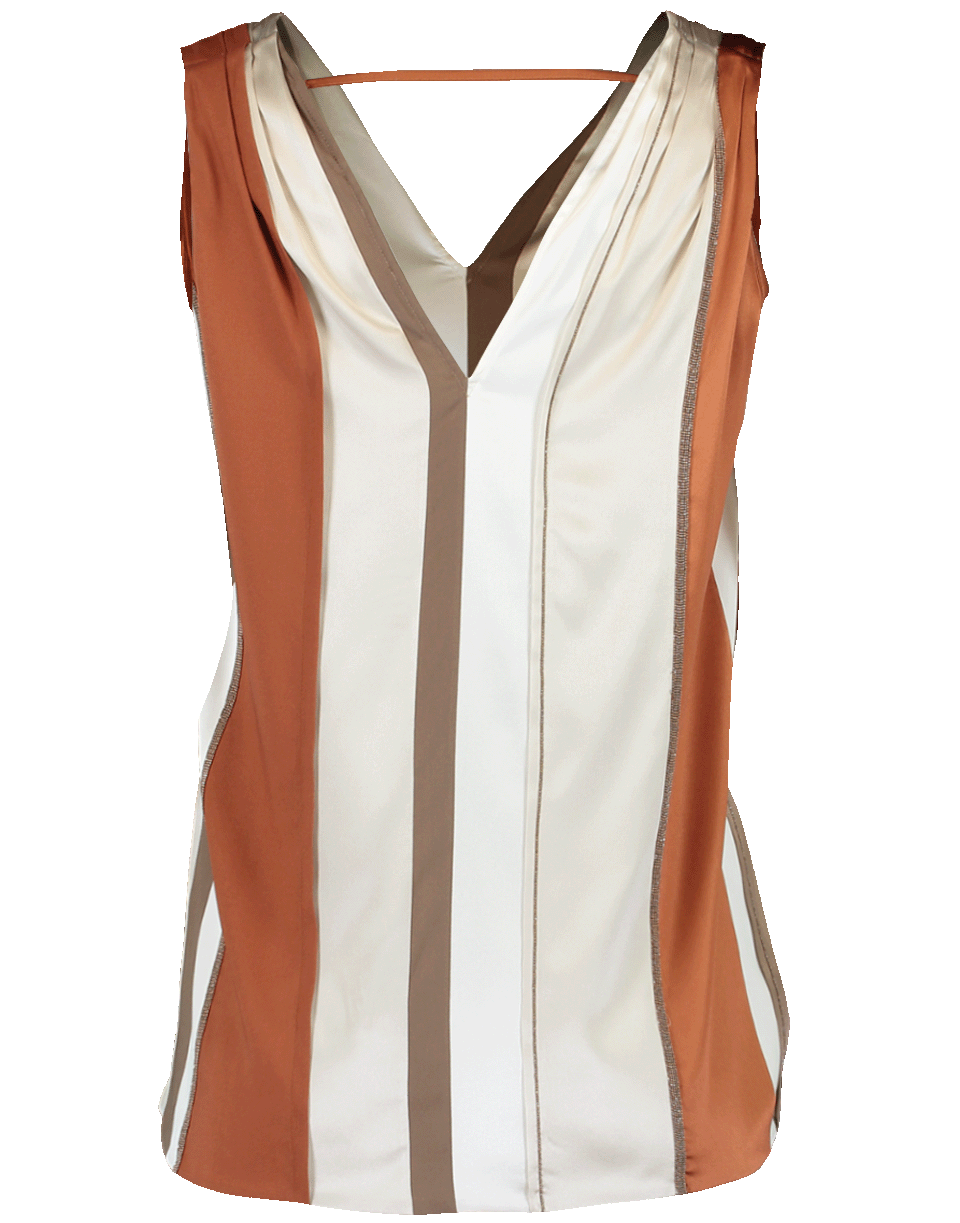 BRUNELLO CUCINELLI-Double V Precious Intarsia Top-