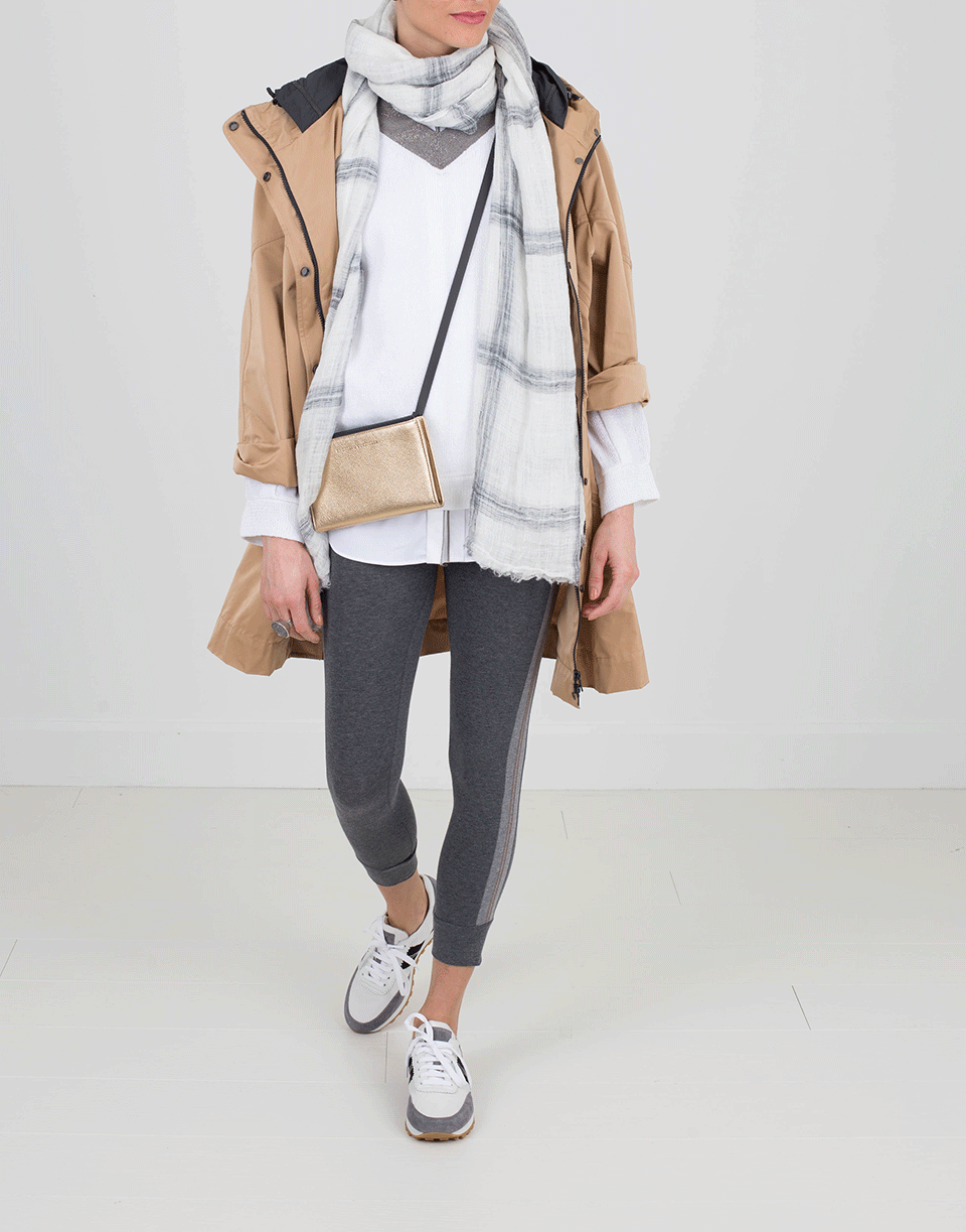 BRUNELLO CUCINELLI-Cold Shoulder Paillette Knit Top-