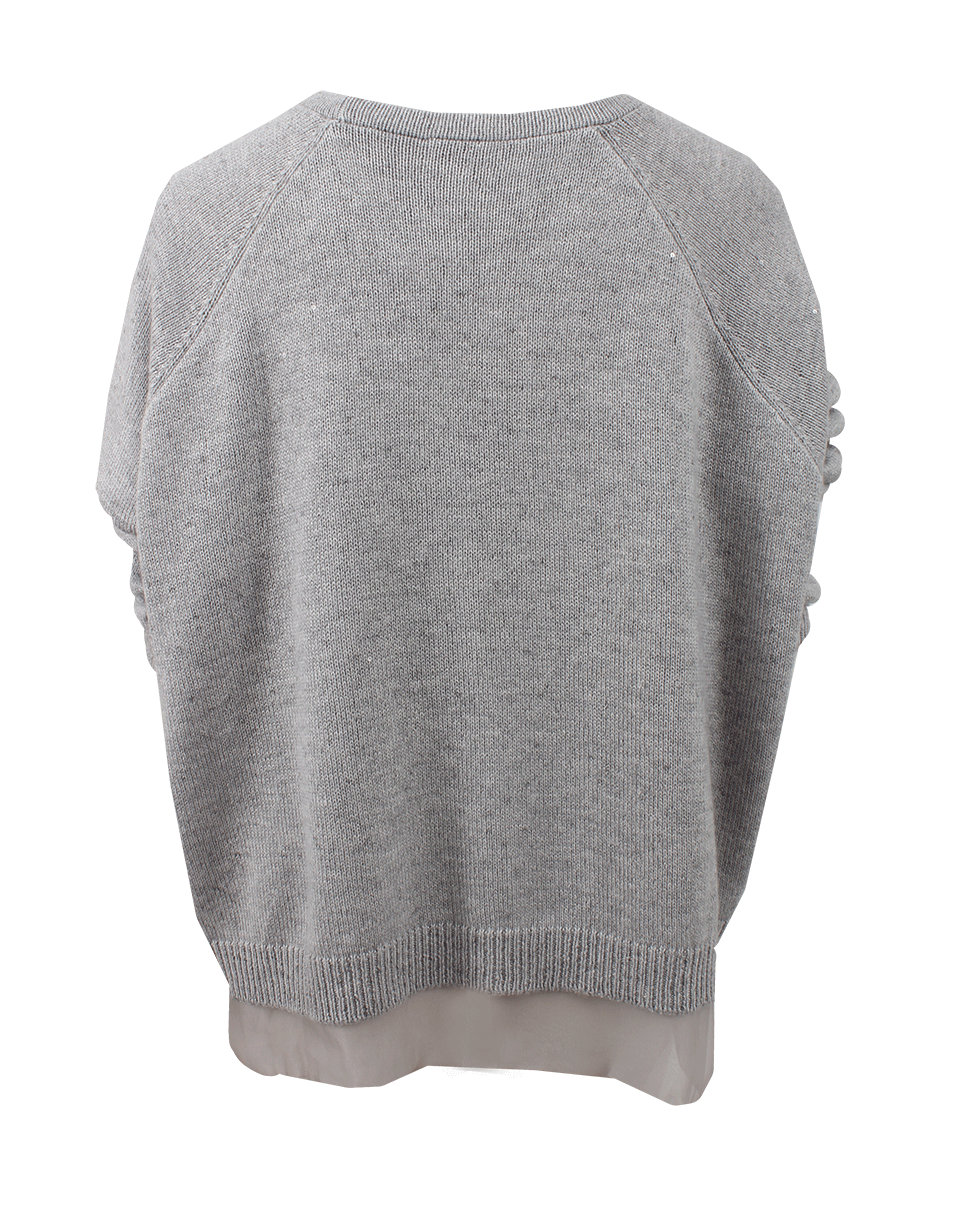 BRUNELLO CUCINELLI-Pullover With Organza Underlay-