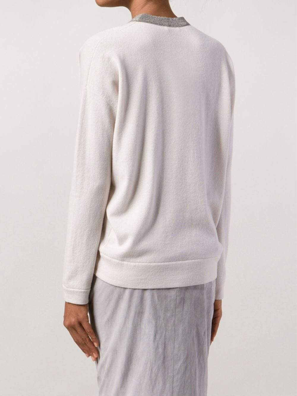 BRUNELLO CUCINELLI-Monili V-Neck Pullover-