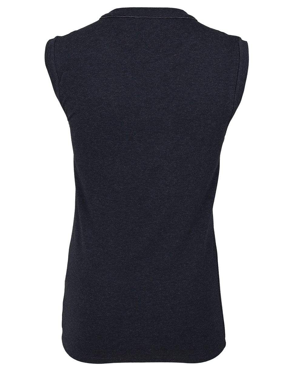 BRUNELLO CUCINELLI-Anthracite Flat Cotton Sleeveless T-Shirt-