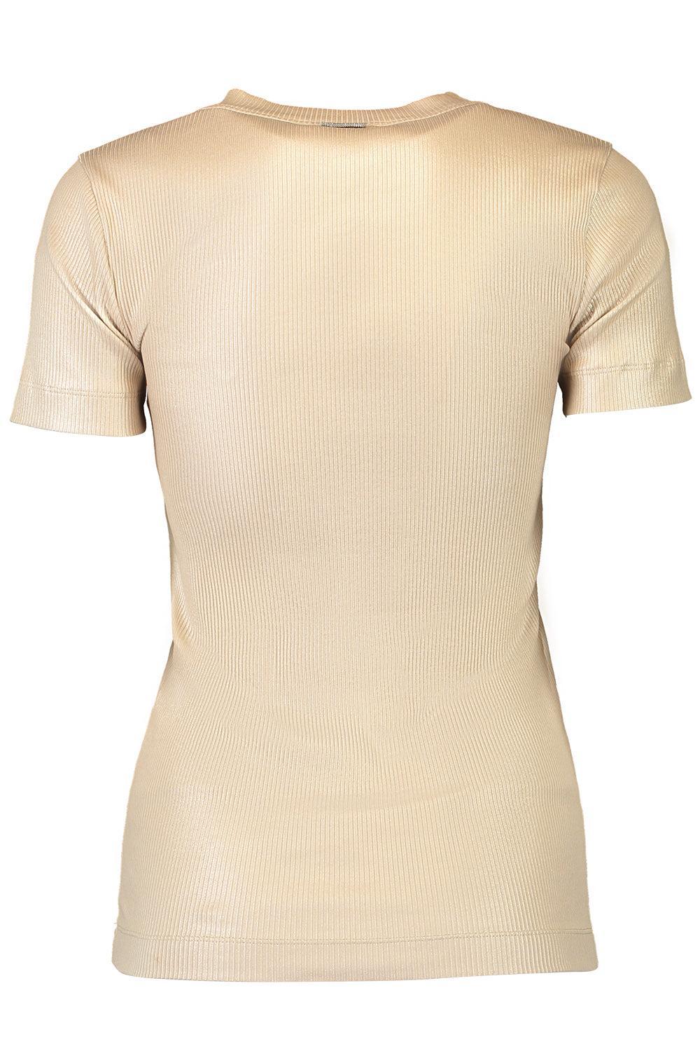 Foiled Ribbed T-Shirt-GOLD-XS-CLOTHINGTOPT-SHIRT-BRUNELLO CUCINELLI