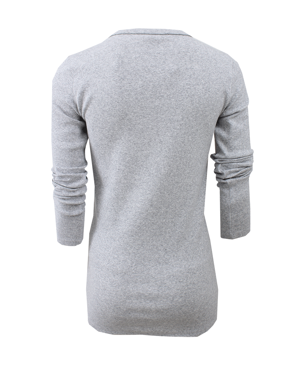 BRUNELLO CUCINELLI-Monili Back Neck Detail Ribbed Tee-