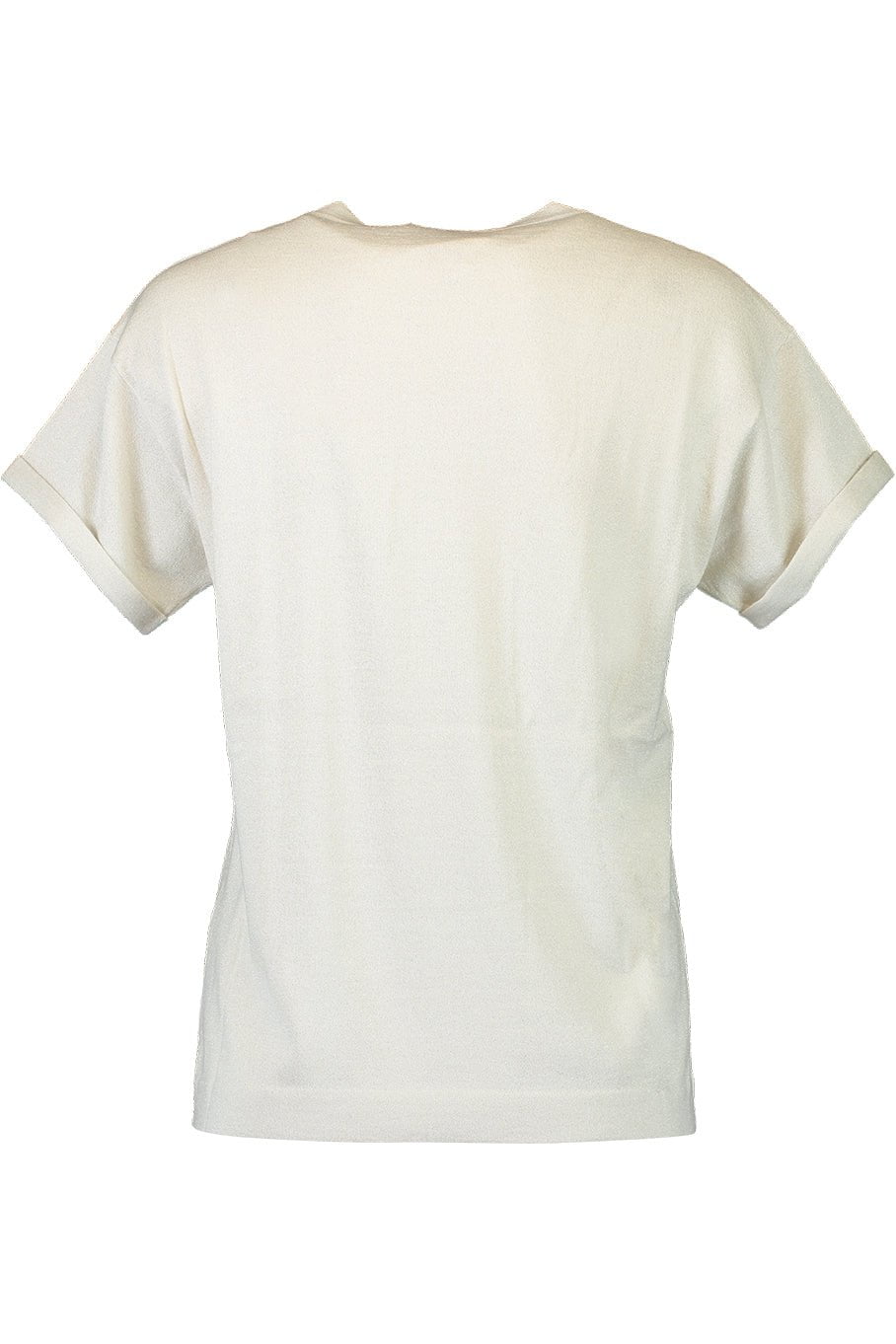 BRUNELLO CUCINELLI-Lurex T-Shirt - Pearl-