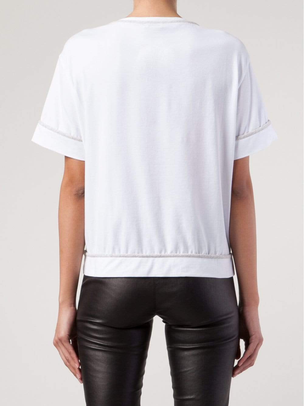 BRUNELLO CUCINELLI-Contrast Boxy Tee-