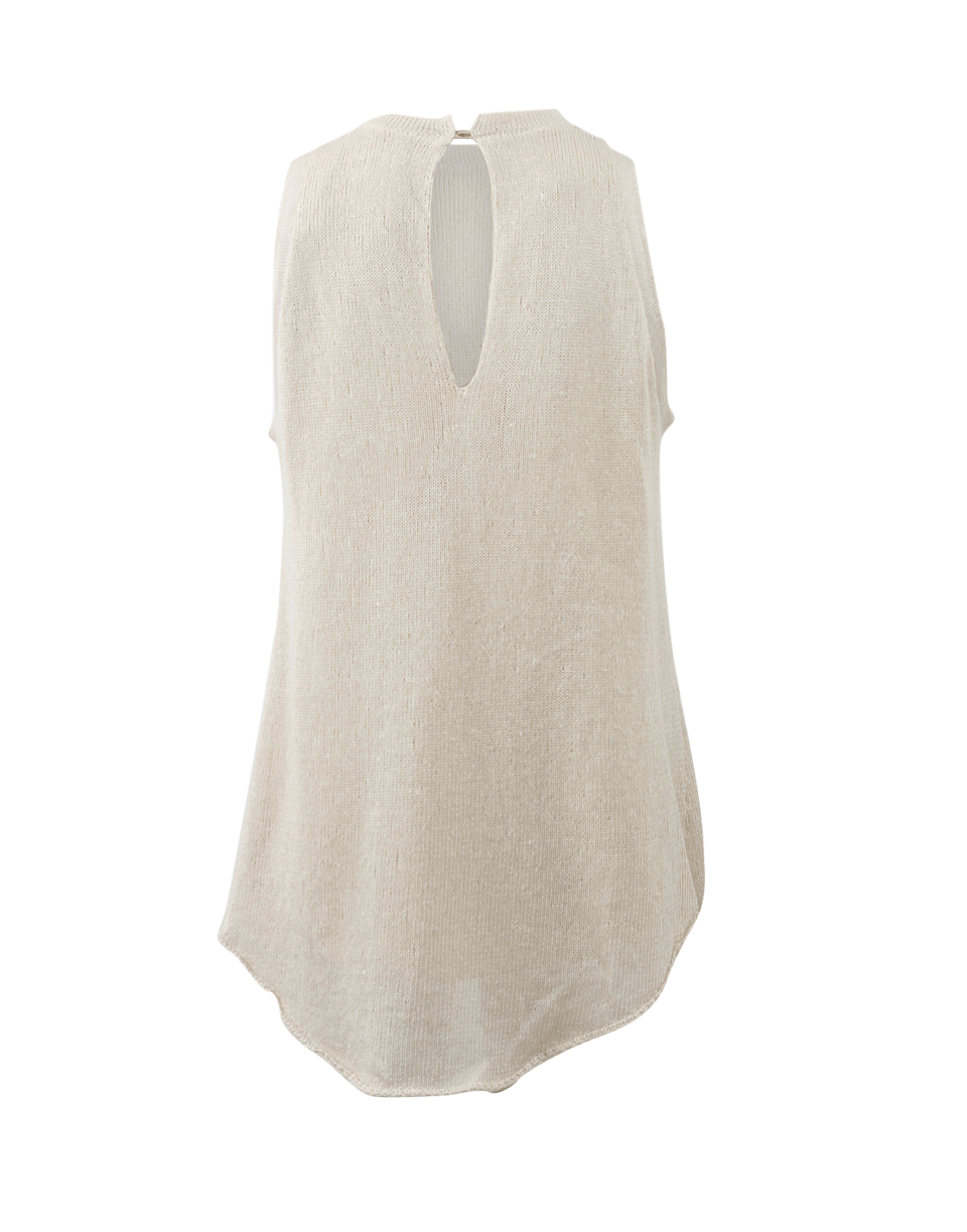 BRUNELLO CUCINELLI-Linen Paillette Trapeze Top-