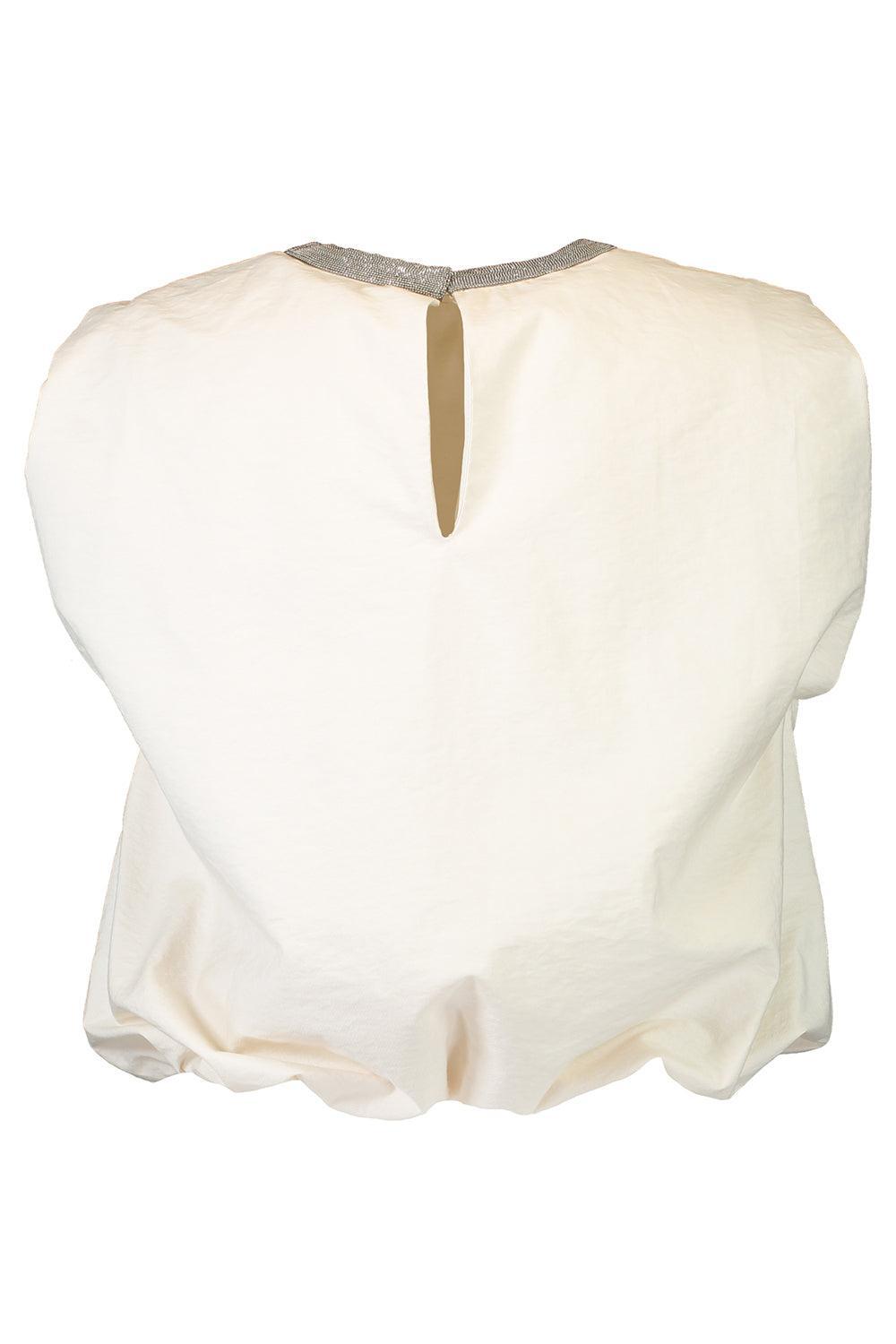 Balloon Hem Tank-IVORY-XS-CLOTHINGTOPTANK-BRUNELLO CUCINELLI