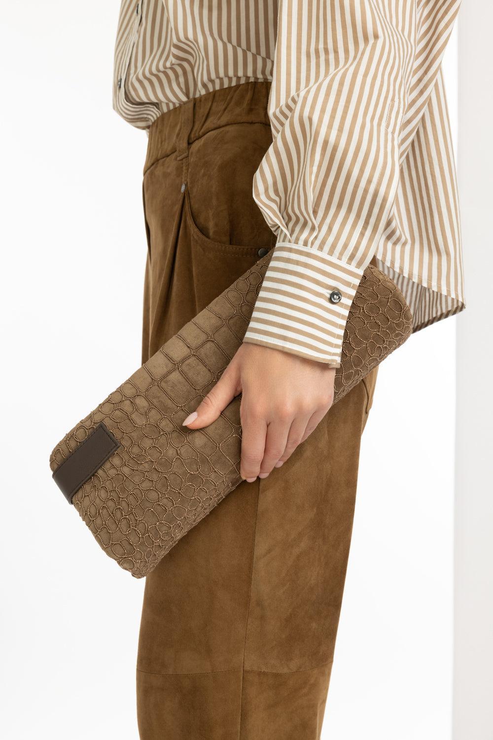 Crocco Clutch-BROWN-O/S-HANDBAGCLUTCHES-BRUNELLO CUCINELLI