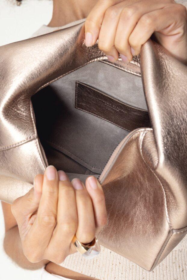 Small Hobo Bag-GLDMETLC-O/S-HANDBAGSHOULDER-BRUNELLO CUCINELLI