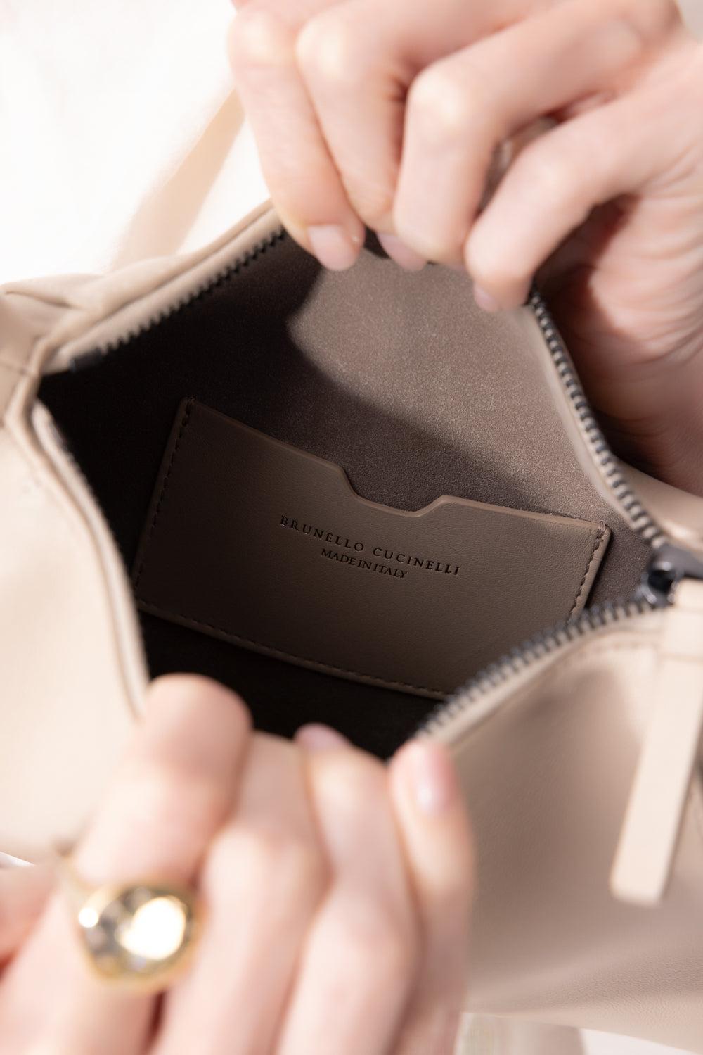 BC Duo Shoulder Bag - Sabbia-SABBIA-O/S-HANDBAGSHOULDER-BRUNELLO CUCINELLI