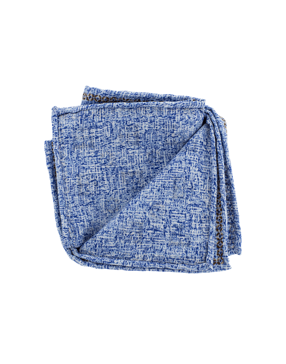 BRUNELLO CUCINELLI-Pocket Square-BLU/BRWN