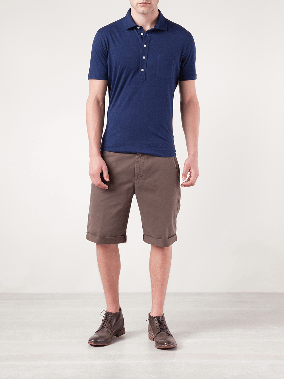 BRUNELLO CUCINELLI-Chevron Bermuda Short-TAB