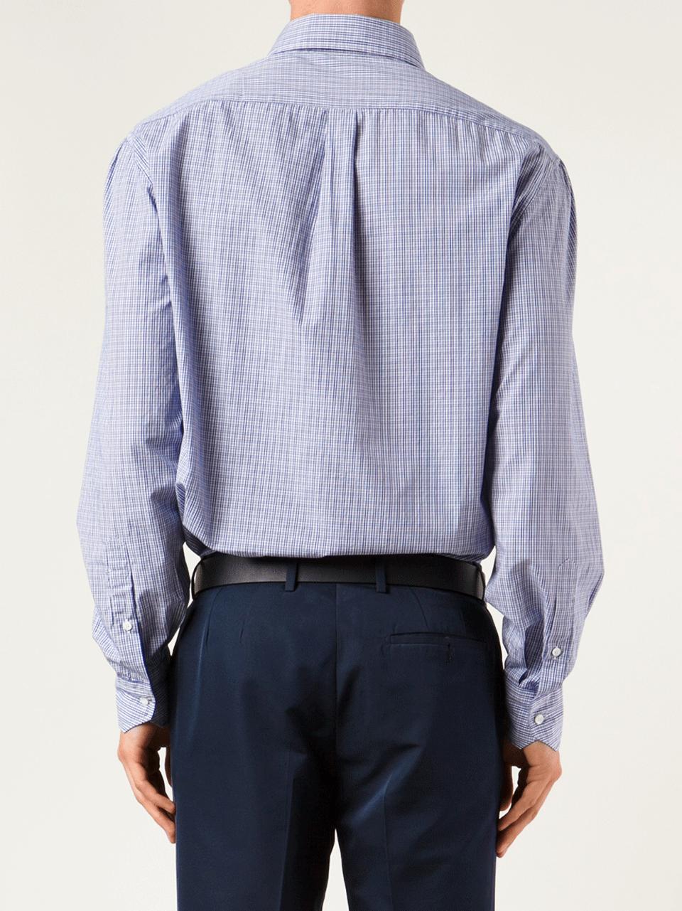 BRUNELLO CUCINELLI-Double Check Spread Collar Shirt-