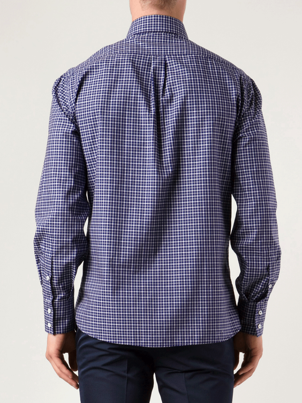 BRUNELLO CUCINELLI-Check Button Down Shirt-