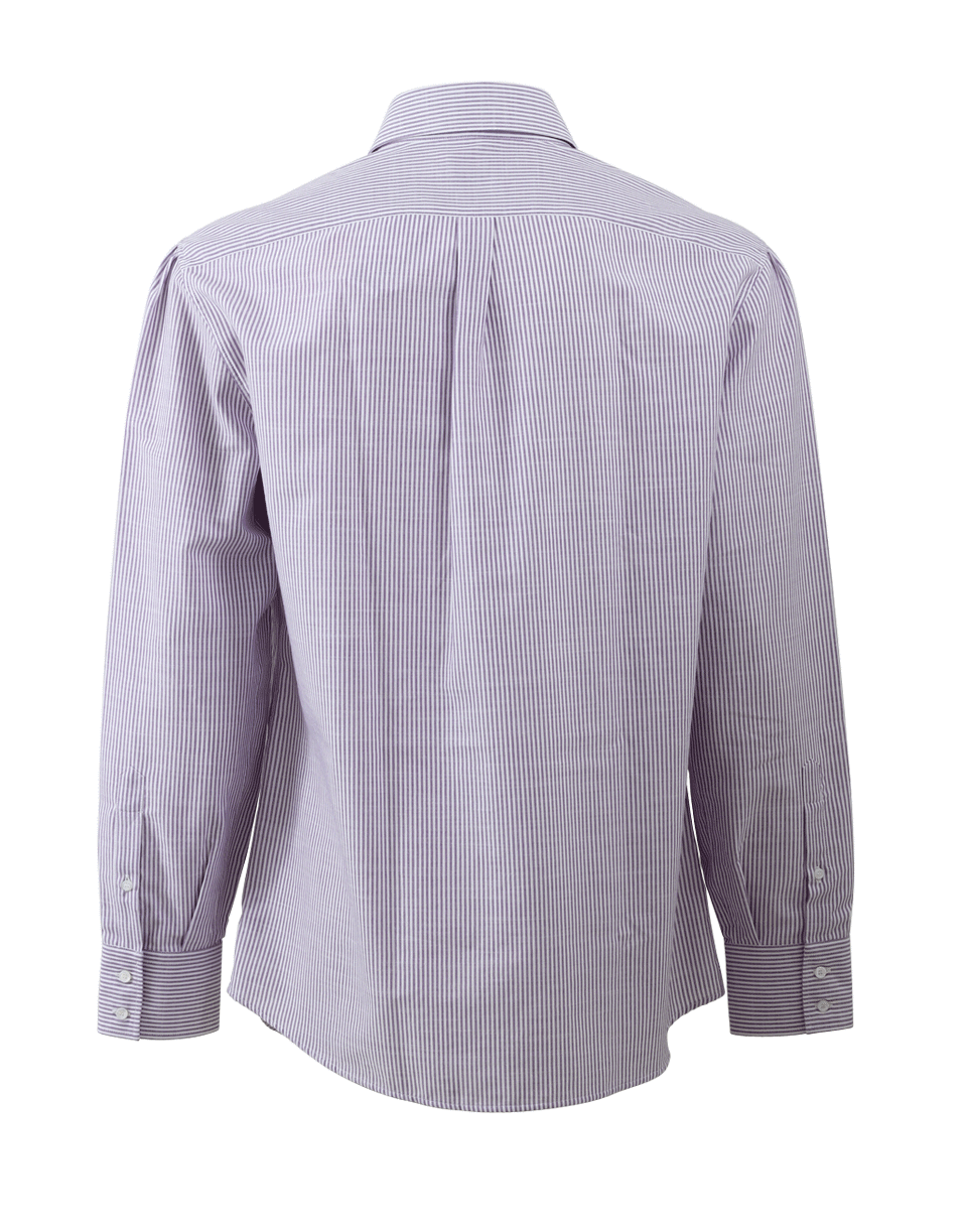 BRUNELLO CUCINELLI-Striped Spread Collar Shirt-