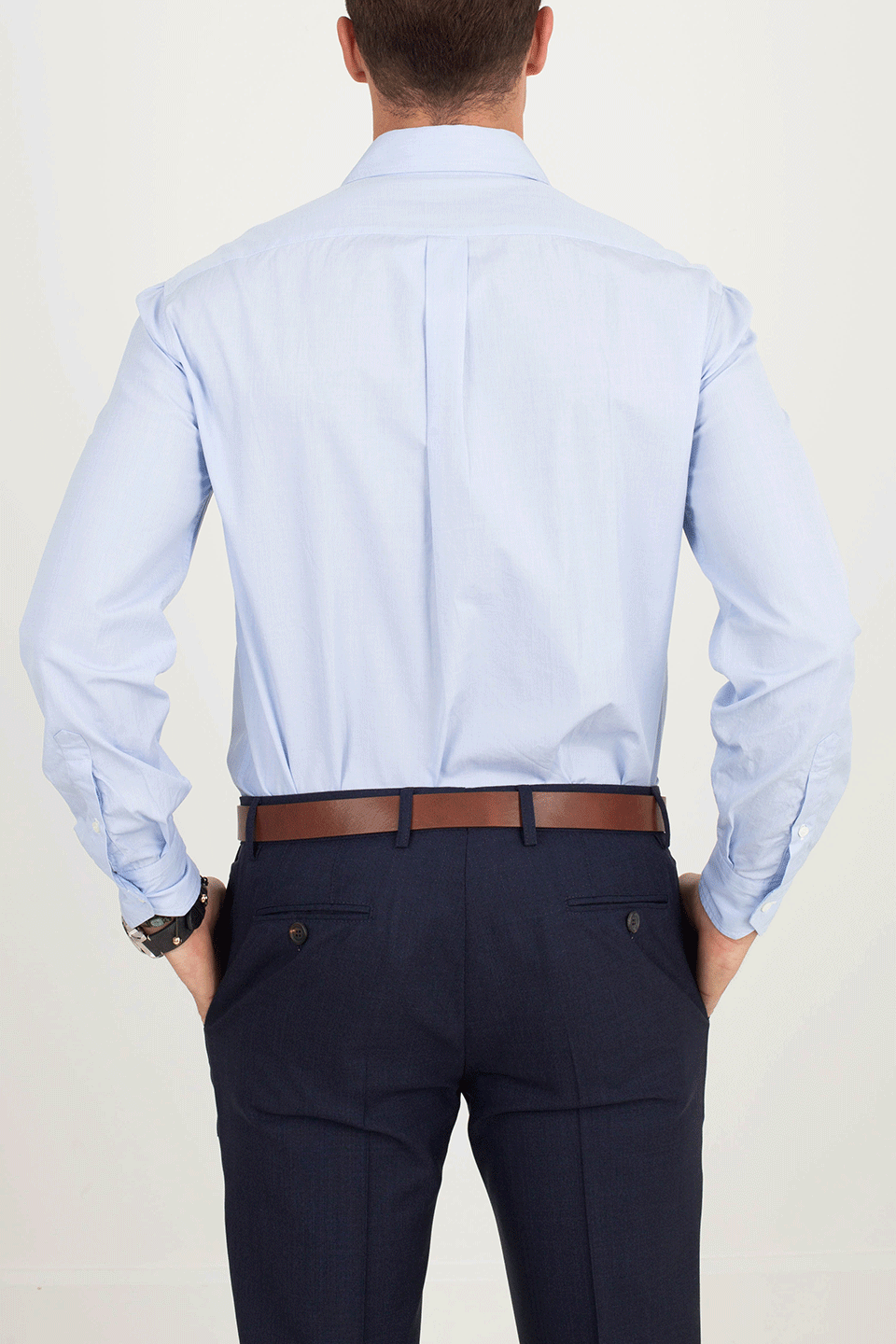 BRUNELLO CUCINELLI-Micro Check Spread Collar Shirt-