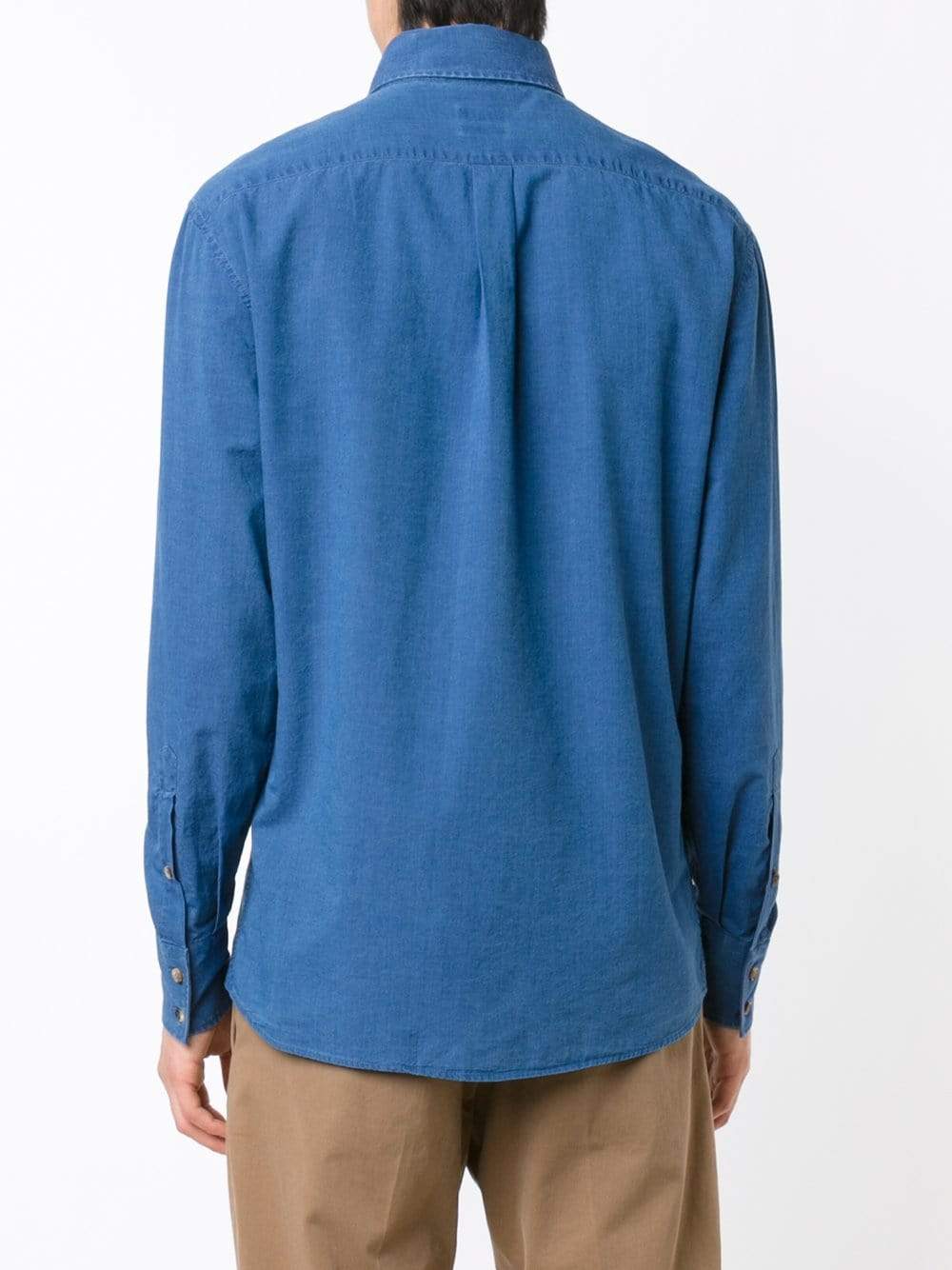 BRUNELLO CUCINELLI-Denim Collar Shirt-