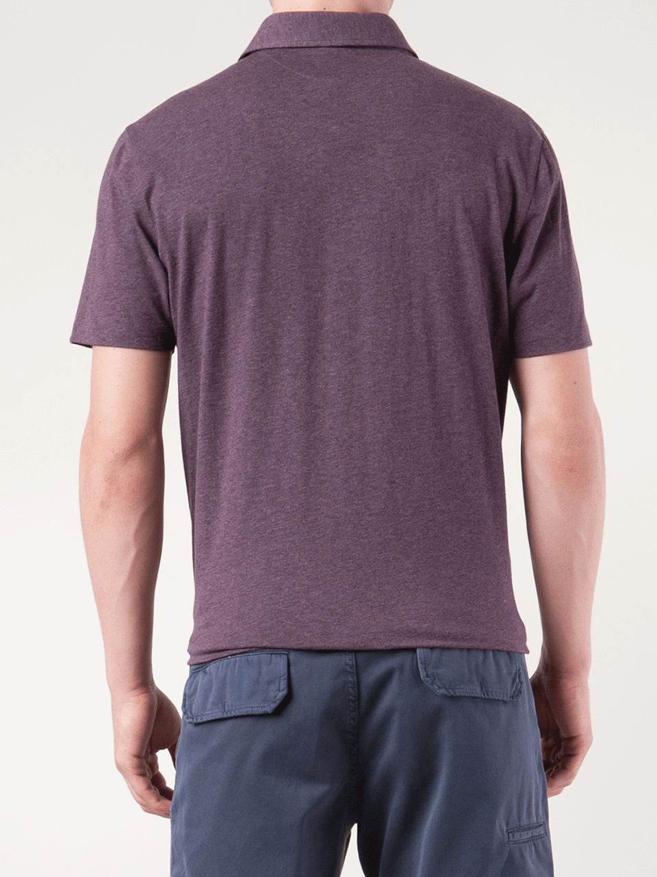 BRUNELLO CUCINELLI-Men's Four Button Jersey Polo-