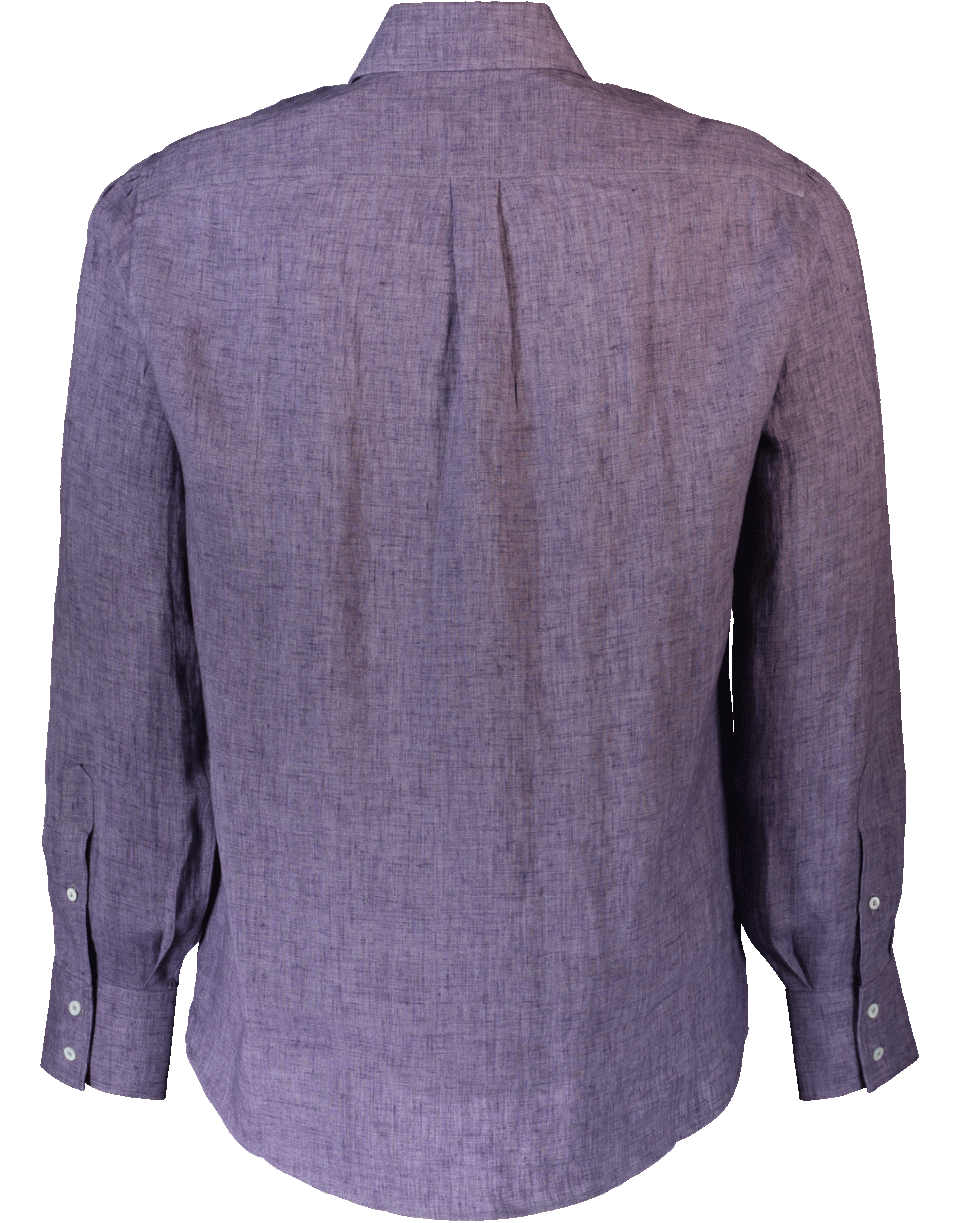 BRUNELLO CUCINELLI-Linen Solid Shirt-