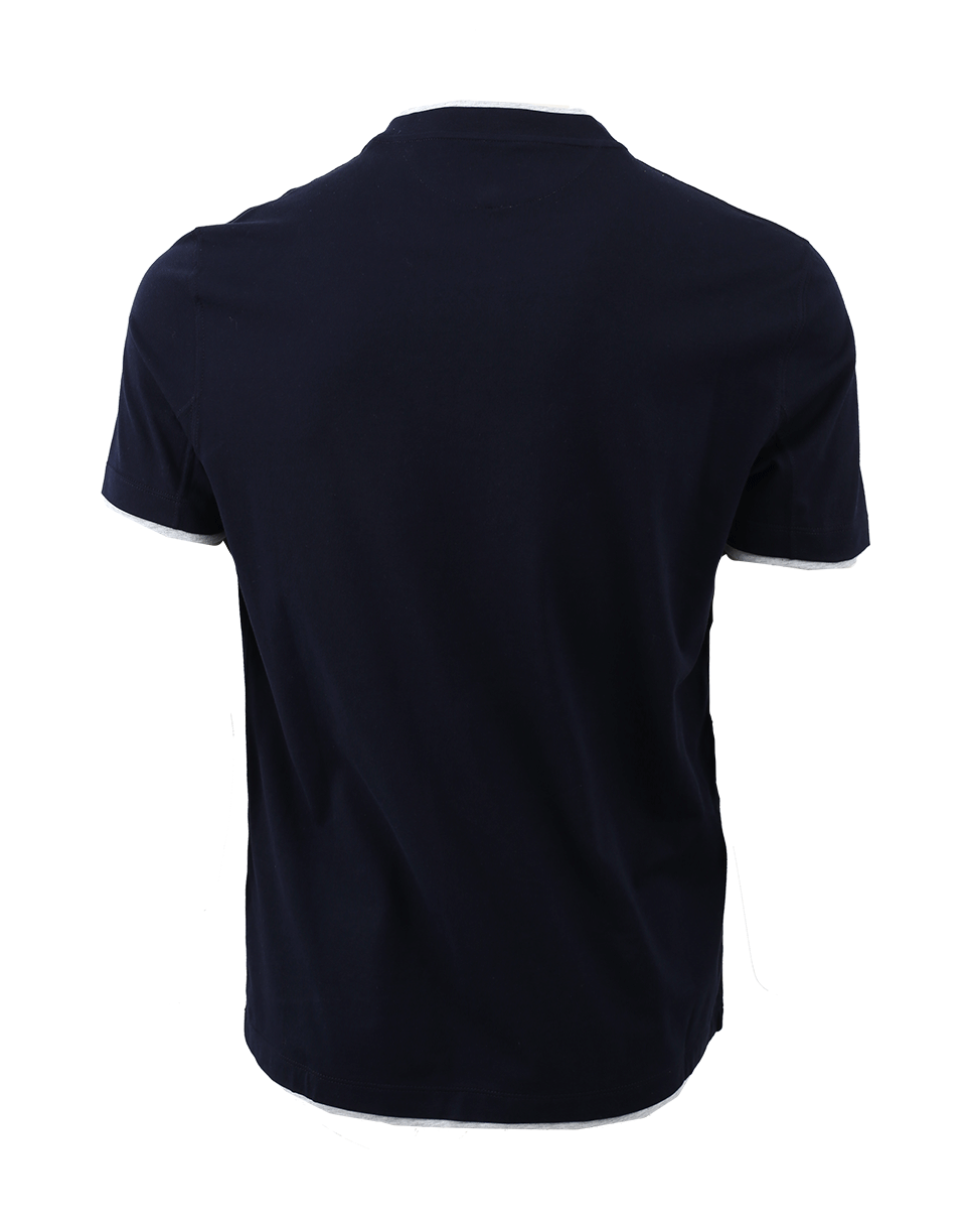 BRUNELLO CUCINELLI-Double Layered Look T-Shirt-