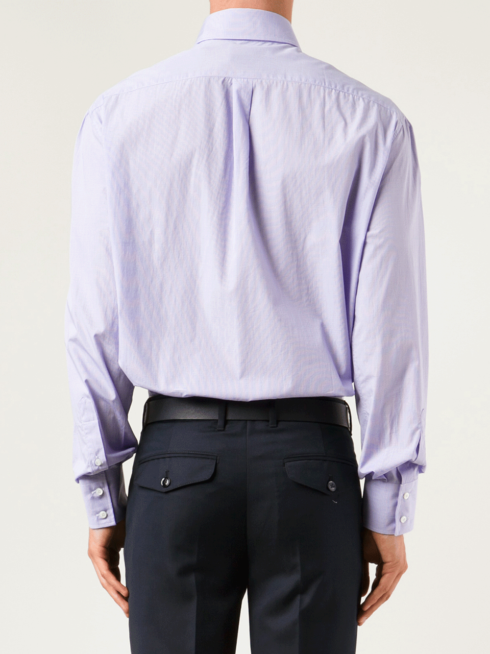 BRUNELLO CUCINELLI-Micro Check Spread Collar Shirt-