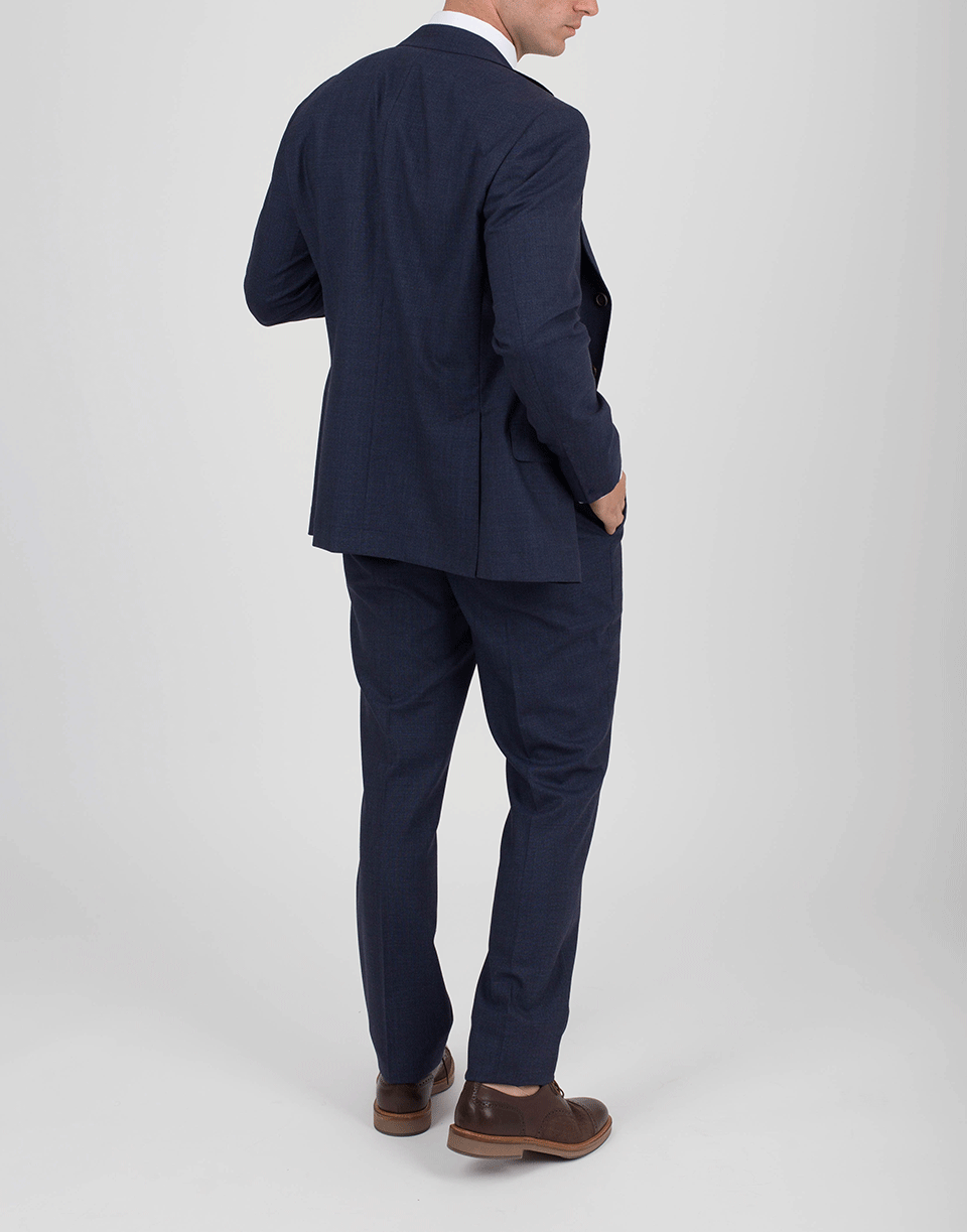 BRUNELLO CUCINELLI-Wool Solid Notch Suit-