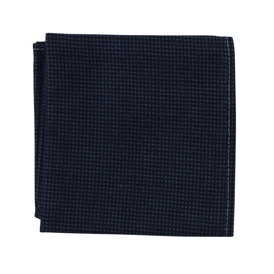 BRUNELLO CUCINELLI-Pin Dot Pocket Square-BLUDENIM