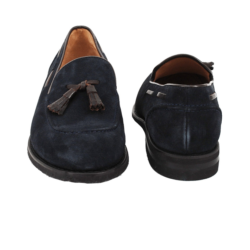 BRUNELLO CUCINELLI-Men's Suede Tassel Loafer-